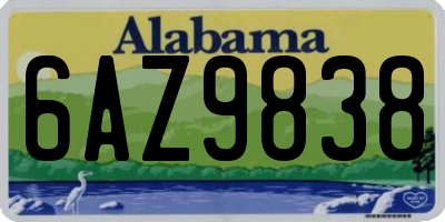 AL license plate 6AZ9838