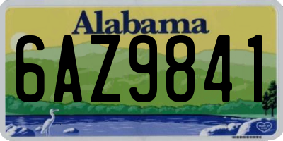 AL license plate 6AZ9841