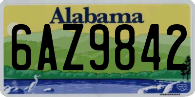 AL license plate 6AZ9842