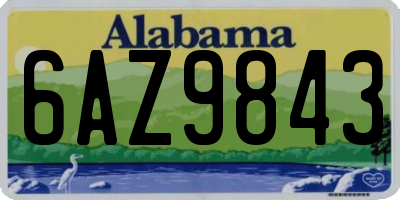 AL license plate 6AZ9843