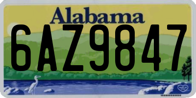 AL license plate 6AZ9847
