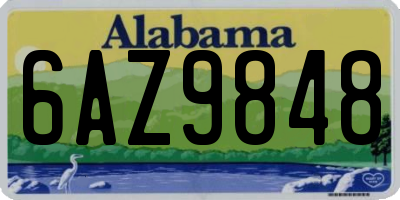 AL license plate 6AZ9848