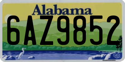 AL license plate 6AZ9852