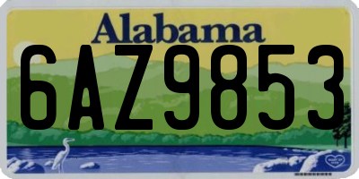 AL license plate 6AZ9853
