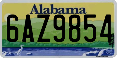AL license plate 6AZ9854
