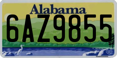 AL license plate 6AZ9855