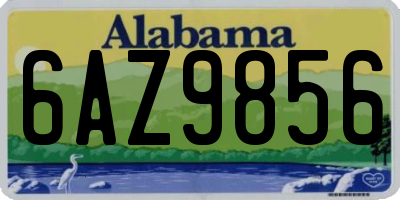 AL license plate 6AZ9856