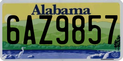 AL license plate 6AZ9857