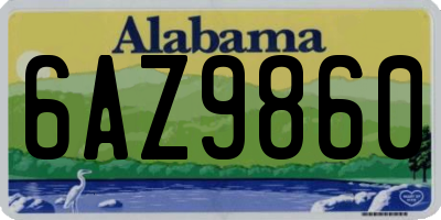 AL license plate 6AZ9860