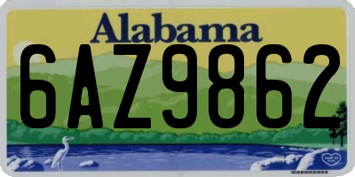 AL license plate 6AZ9862
