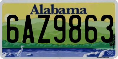 AL license plate 6AZ9863