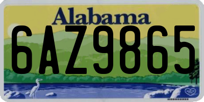 AL license plate 6AZ9865