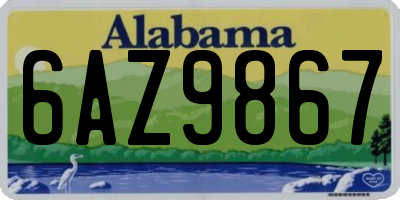 AL license plate 6AZ9867