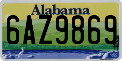 AL license plate 6AZ9869