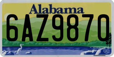 AL license plate 6AZ9870