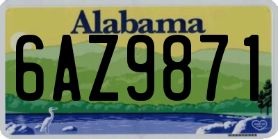 AL license plate 6AZ9871