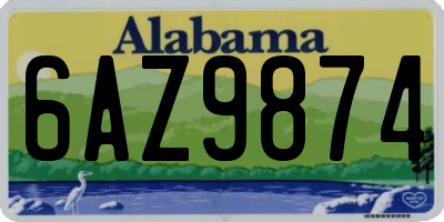 AL license plate 6AZ9874