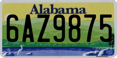 AL license plate 6AZ9875