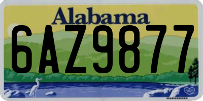 AL license plate 6AZ9877