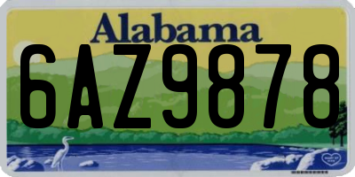 AL license plate 6AZ9878