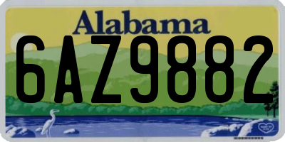 AL license plate 6AZ9882