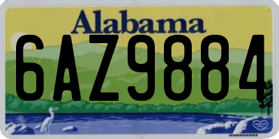 AL license plate 6AZ9884