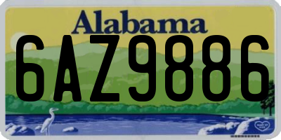 AL license plate 6AZ9886