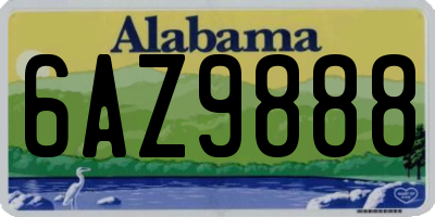 AL license plate 6AZ9888