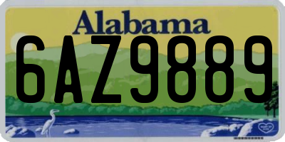 AL license plate 6AZ9889
