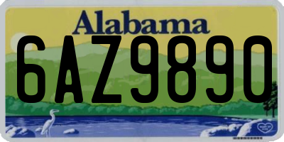 AL license plate 6AZ9890