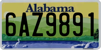 AL license plate 6AZ9891