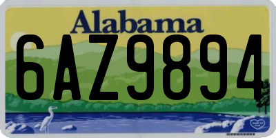 AL license plate 6AZ9894