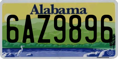 AL license plate 6AZ9896