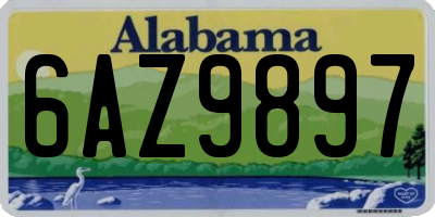 AL license plate 6AZ9897