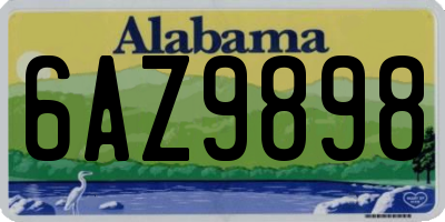 AL license plate 6AZ9898