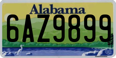 AL license plate 6AZ9899