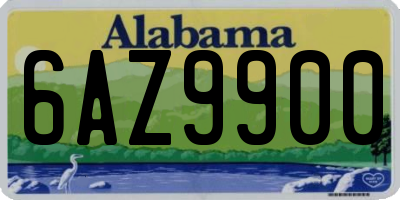 AL license plate 6AZ9900