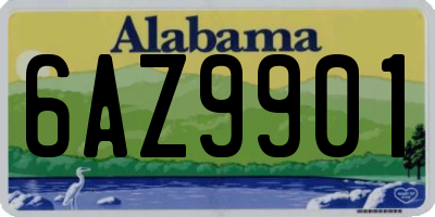 AL license plate 6AZ9901