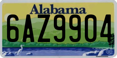 AL license plate 6AZ9904