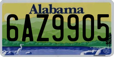 AL license plate 6AZ9905