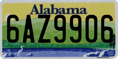 AL license plate 6AZ9906