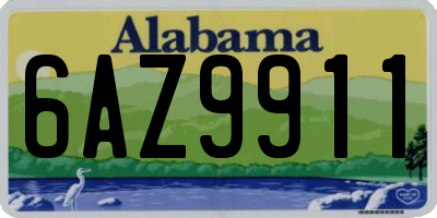 AL license plate 6AZ9911