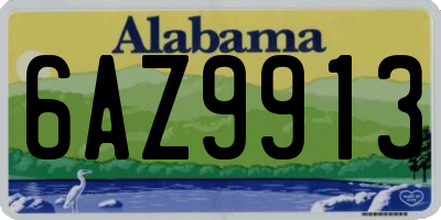 AL license plate 6AZ9913