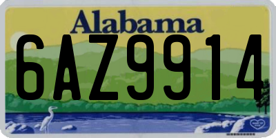 AL license plate 6AZ9914