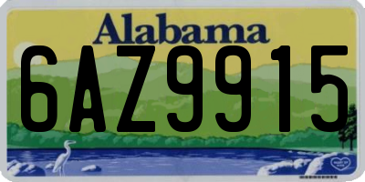 AL license plate 6AZ9915