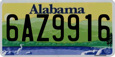 AL license plate 6AZ9916