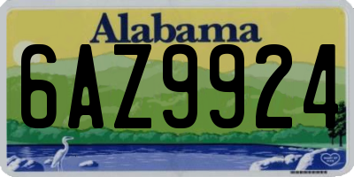AL license plate 6AZ9924