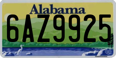 AL license plate 6AZ9925