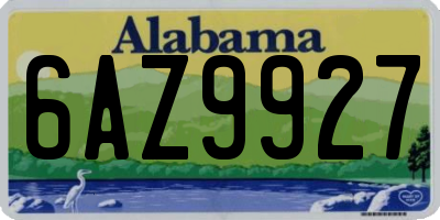 AL license plate 6AZ9927