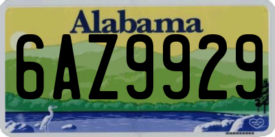 AL license plate 6AZ9929